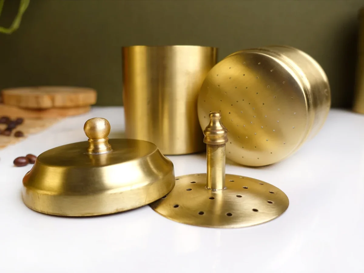 Brass - Coffee Filter - Mat Finish - Micro Holes .